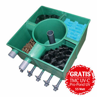 Teichfilter Center Vortex C 50 Komplettpaket inkl. TMC ProPond 55 Watt